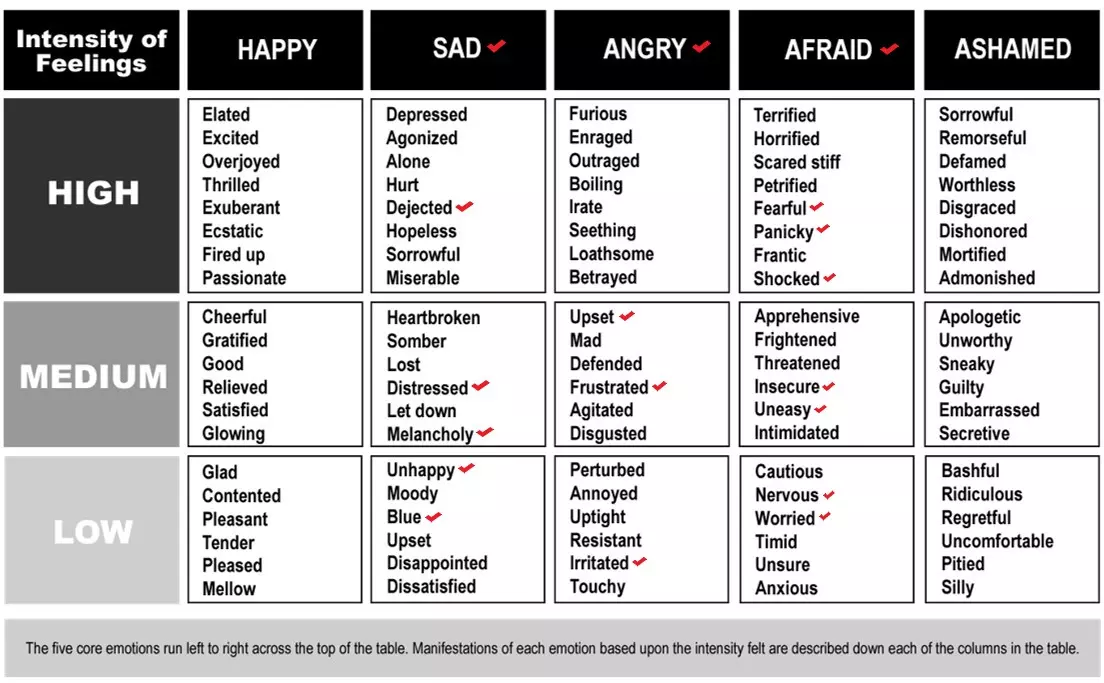 Emotions Chart